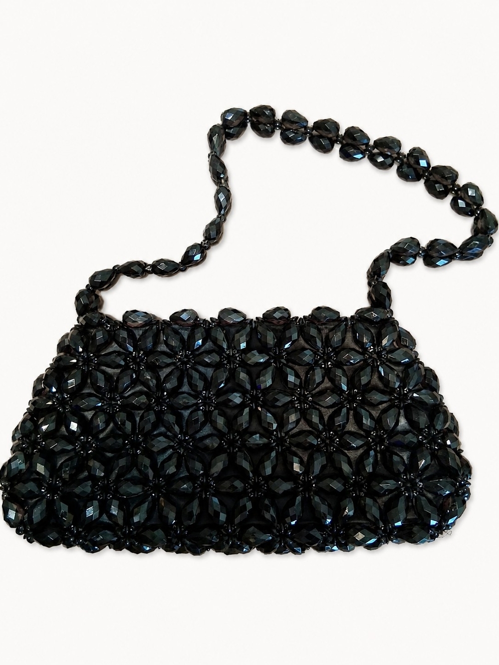 Vintage Pelita Craft Black Beaded Purse Evening Bag Y2K Handbag  Indonesia Chic - Picture 2 of 13